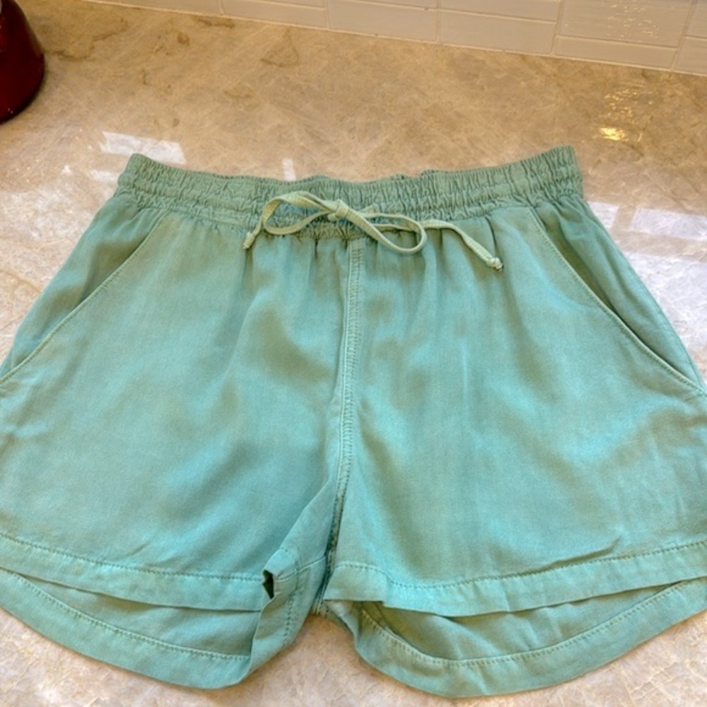 Current / Elliott light green drawstring shorts